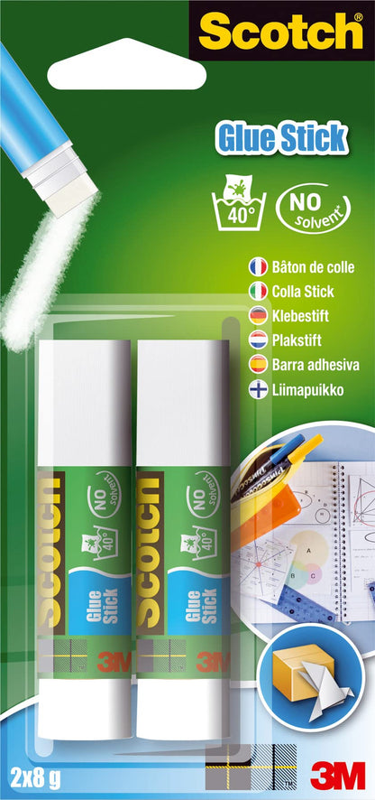 Scotch 6221SF5 Solvent-Free Glue Sticks (2 x 8g pack) (Pack of 2