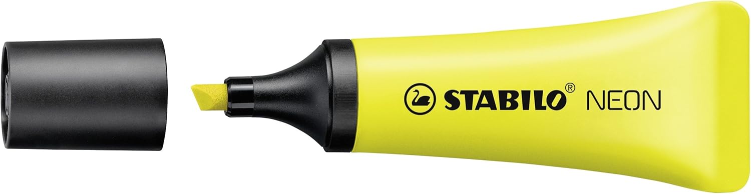 Highlighter - STABILO NEON - Pack of 10 - yellow