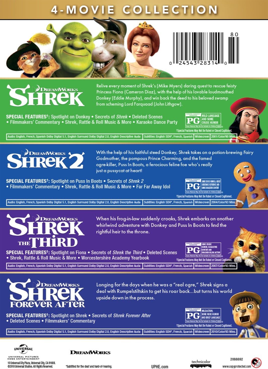SHREK 4 MOVIE COLLECTION
