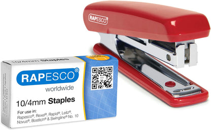 Rapesco PSE000AS Pocket Stapler with 1000 x 10/4 mm Staples, 12 Sheet Capacity, Random Assorted Colours