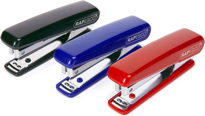 Rapesco PSE000AS Pocket Stapler with 1000 x 10/4 mm Staples, 12 Sheet Capacity, Random Assorted Colours