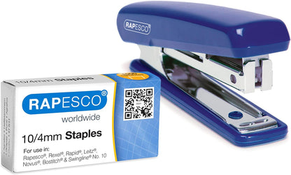 Rapesco PSE000AS Pocket Stapler with 1000 x 10/4 mm Staples, 12 Sheet Capacity, Random Assorted Colours