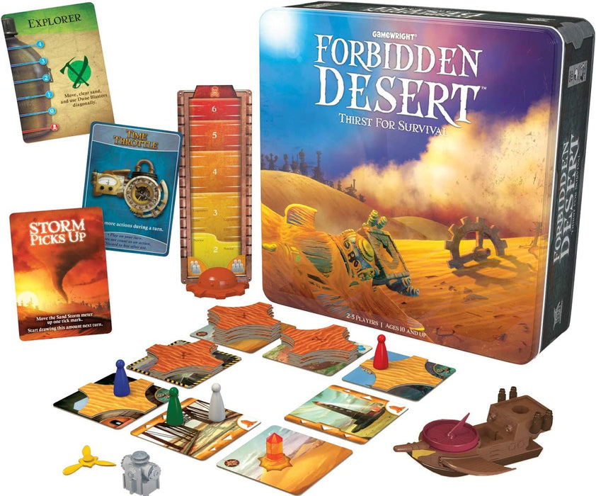 Gamewright , Forbidden Desert Game , Board Game , Ages 10+ , 2-5 Players , 45 Minutes Playing Time