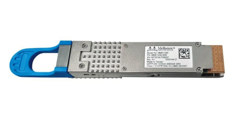 Mellanox 400GbE QSFP-DD DR4 1310nm Optical Transceiver - For Data Networking, Optical Network - 1 x MPO 400GBase-DR4 Network - Optical Fiber - 1310 nm - Single-mode - 400 Gigabit Ethernet - 400GBase-D