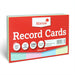Silvine 8x5" Multi-coloured Record Cards - Lined with headline, 100 cards per pack. Ref 585AC (203 x 127mm