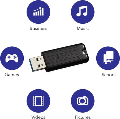 Verbatim 49319 - Chiavetta USB 3.2 Gen 1 Store'n'Go Pinstripe da