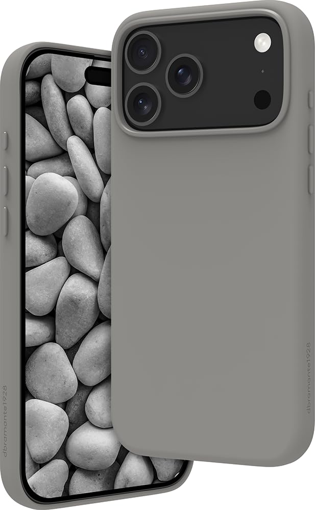 dbramante1928 Roskilde ICON - Back Cover for Mobile Phone - MagSafe Compatibility - Plastic - River Stone - for Apple iPhone 17 Pro Max