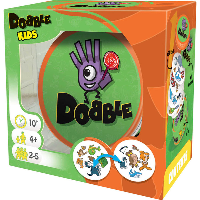 Asmodee, Dobble Kids, Card Game, Ages 4+, Players 2-8, 15 Minutes Playing Time