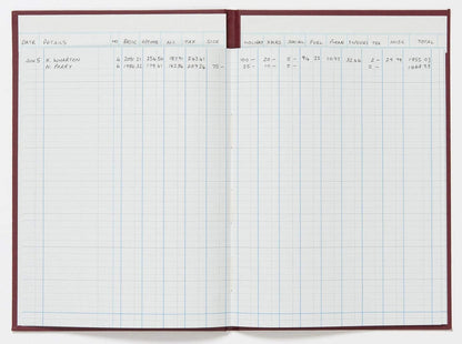 Exacompta - Ref 38/14Z - Guildhall - Headliner Case bound Hardback Account Book, 298 x 203mm, 14 Cash Column, 80 Pages, Tamper-Proof, Precision Ruled 95gsm Ledger Paper - Burgundy