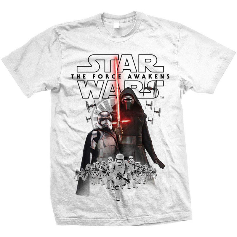 Star Wars EPVII New Villains Composition Mens White TS: Medi