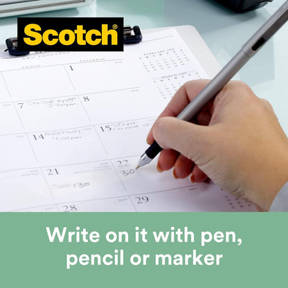 Scotch Magic Green Cinta Adhesiva Invisible, 1 Rollo 19 mm נ33 m en Dispensador 100 % reciclado - Cinta adhesiva Mate para Reparación, Etiquetado y Sellado de Paquetes y Documentos
