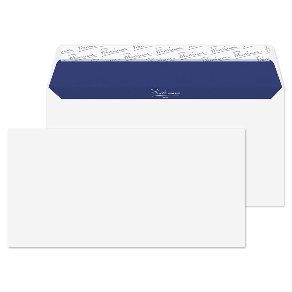 Blake Pure DL 110 x 220 mm 120 gsm Recycled Peel & Seal Wallet Envelopes (RP81255) Super White Wove