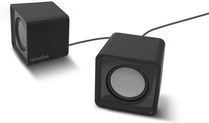 Speedlink Twoxo - Altavoces USB (5W, 62 x 60 x 62 mm) negro