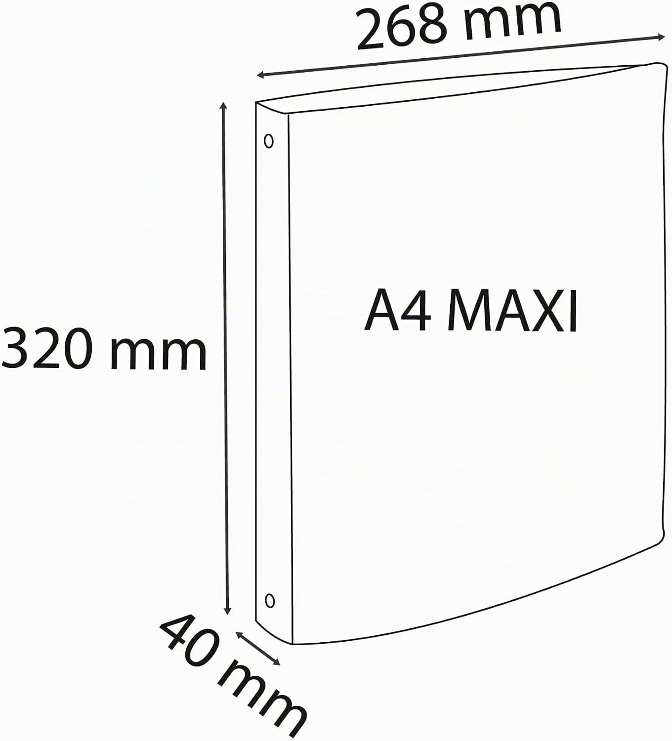 Exacompta - Cod. 51568E - 1 raccoglitore rigido in PP personalizzabile con 1 tasca - 4 anelli rotondi, diametro 30 mm -32 x 26,8 cm - Formato di archiviazione: A4 Maxi - Colore: trasparente
