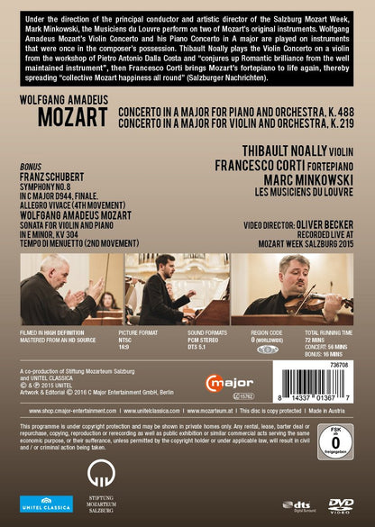 Mozart: Piano Concerto K.488/Violin Concerto K. 219 (Minkowski)