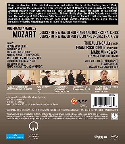 Mozart: Piano Concerto K.488/Violin Concerto K. 219 (Minkowski)