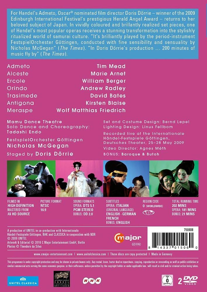 Admeto: Festspieleorchester Gottingen (McGegan)