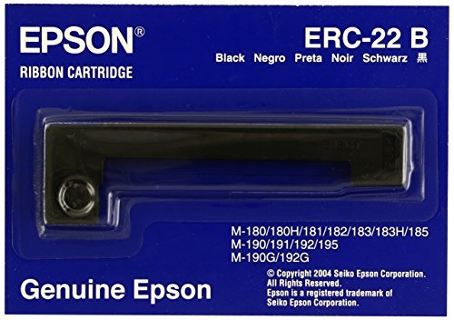 Genuine Epson (ERC-22B) Black Ribbon Cartridge For: M-180, M-181, M-183, M-185 (E65103)