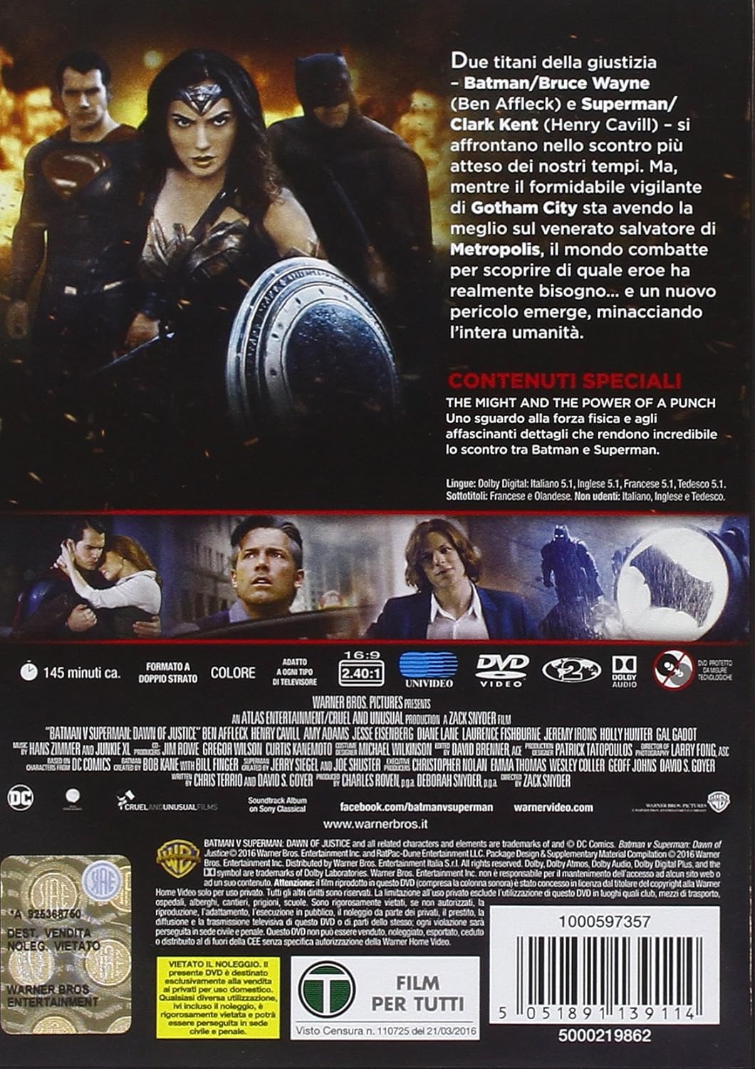 Warner Bros. Entertainment Dvd batman v superman - dawn of justice