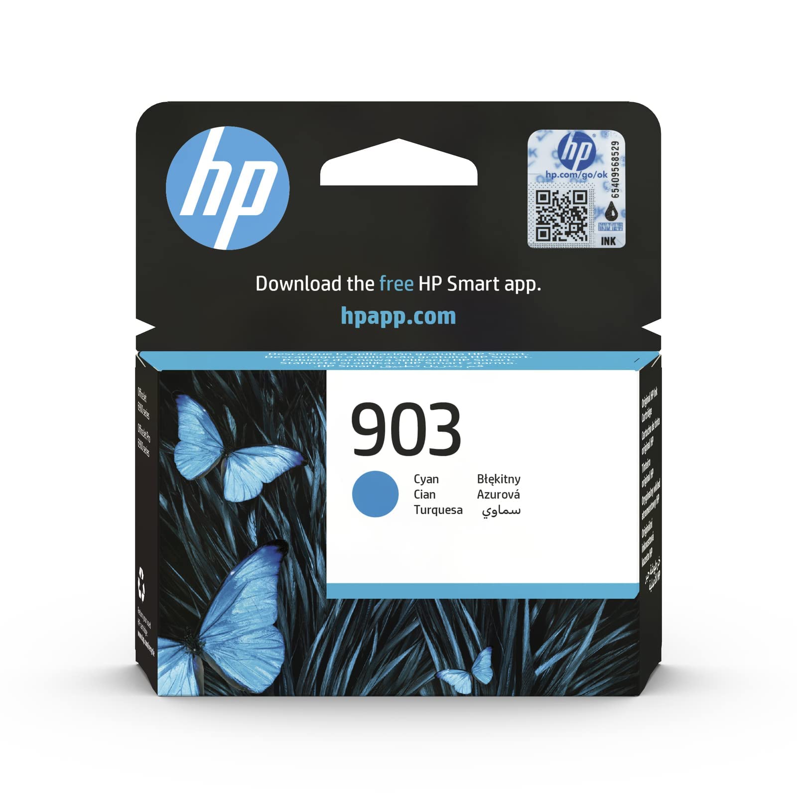HP T6L87AE 903 Original Ink Cartridge, Cyan, Single Pack