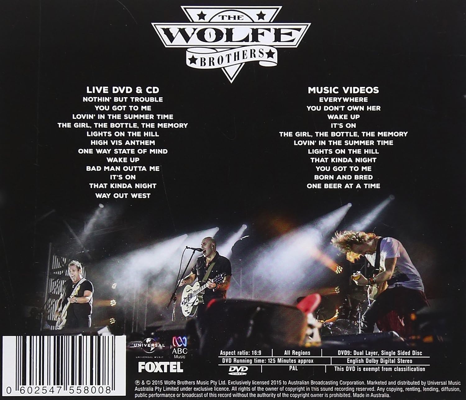 Wolfe Brothers: Live at CMC Rocks QLD 2015