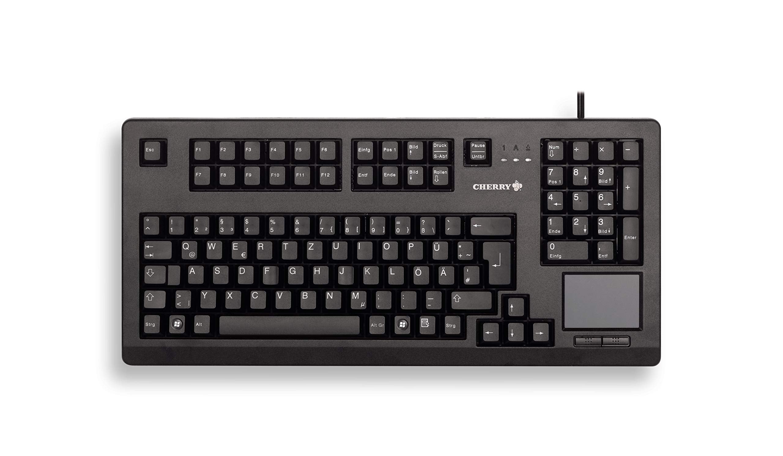 CHERRY Northamber PLC G80-11900LUMGB-2 Corded USB Touch Pad Compact Keyboard - Black