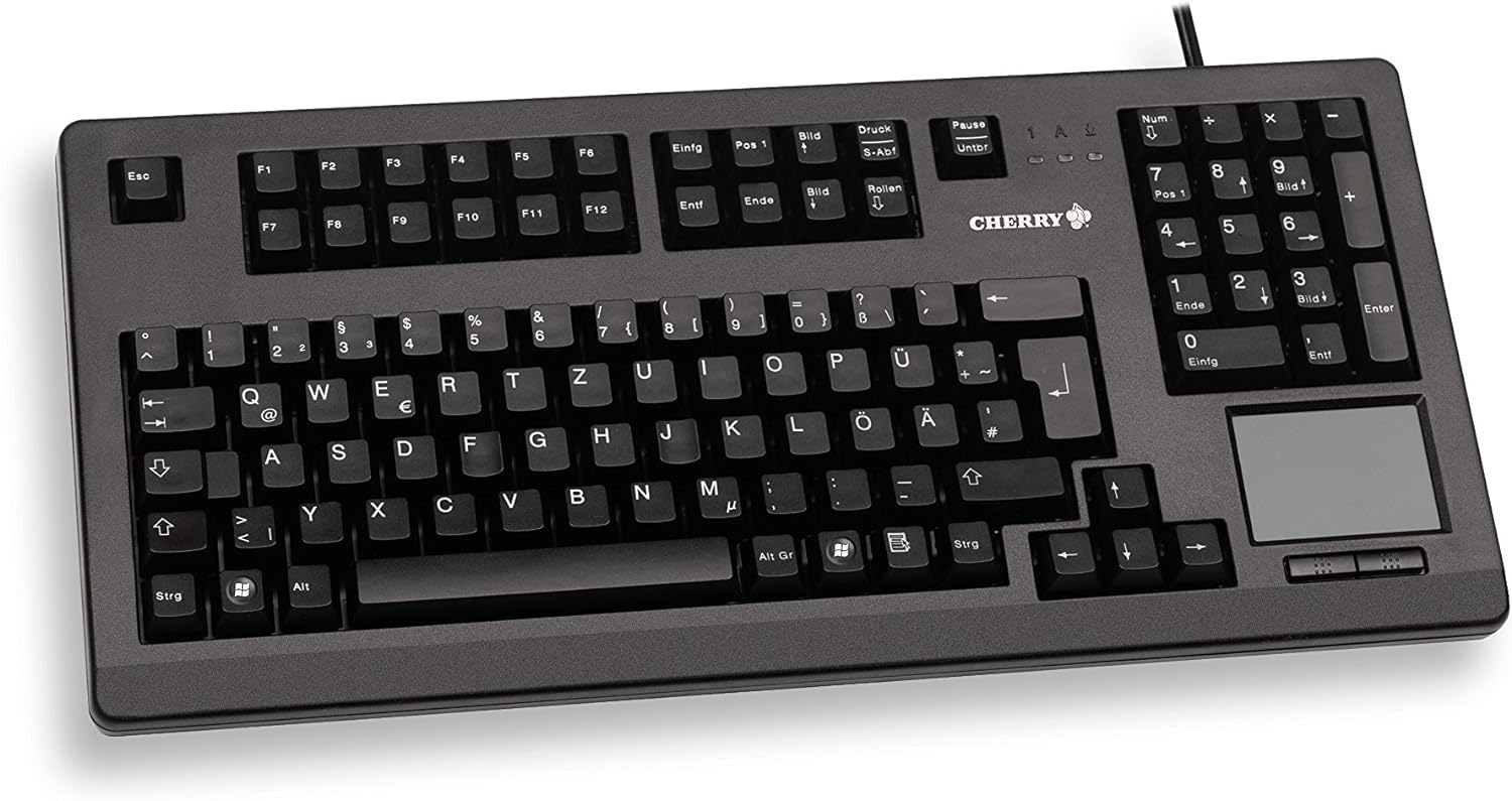 CHERRY Northamber PLC G80-11900LUMGB-2 Corded USB Touch Pad Compact Keyboard - Black