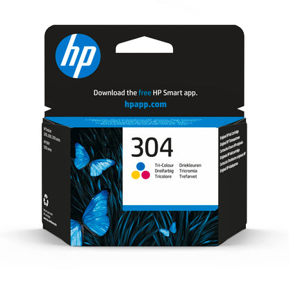 HP N9K05AE 304 Original Ink Cartridge, Tri-Color, (Pack of 1