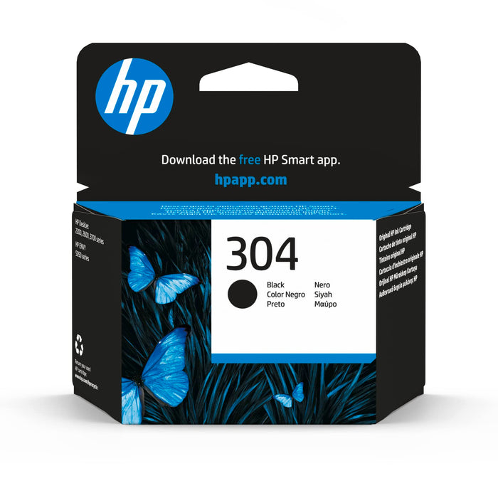 HP N9K06AE 304 Original Ink Cartridge, Black, (Pack of 1