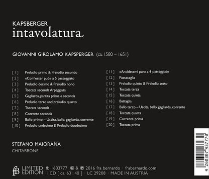 Giovanni Girolamo Kapsperger: Intavolatura