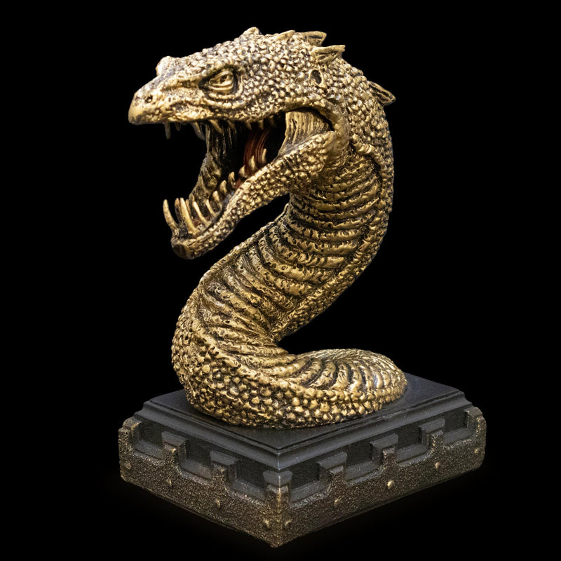 The Noble Collection Harry Potter Basilisk Bookend - 7in (18cm) Hand Painted Bookend Stand - Officially Licensed Film Set Movie Props Gifts One Size Multicolor