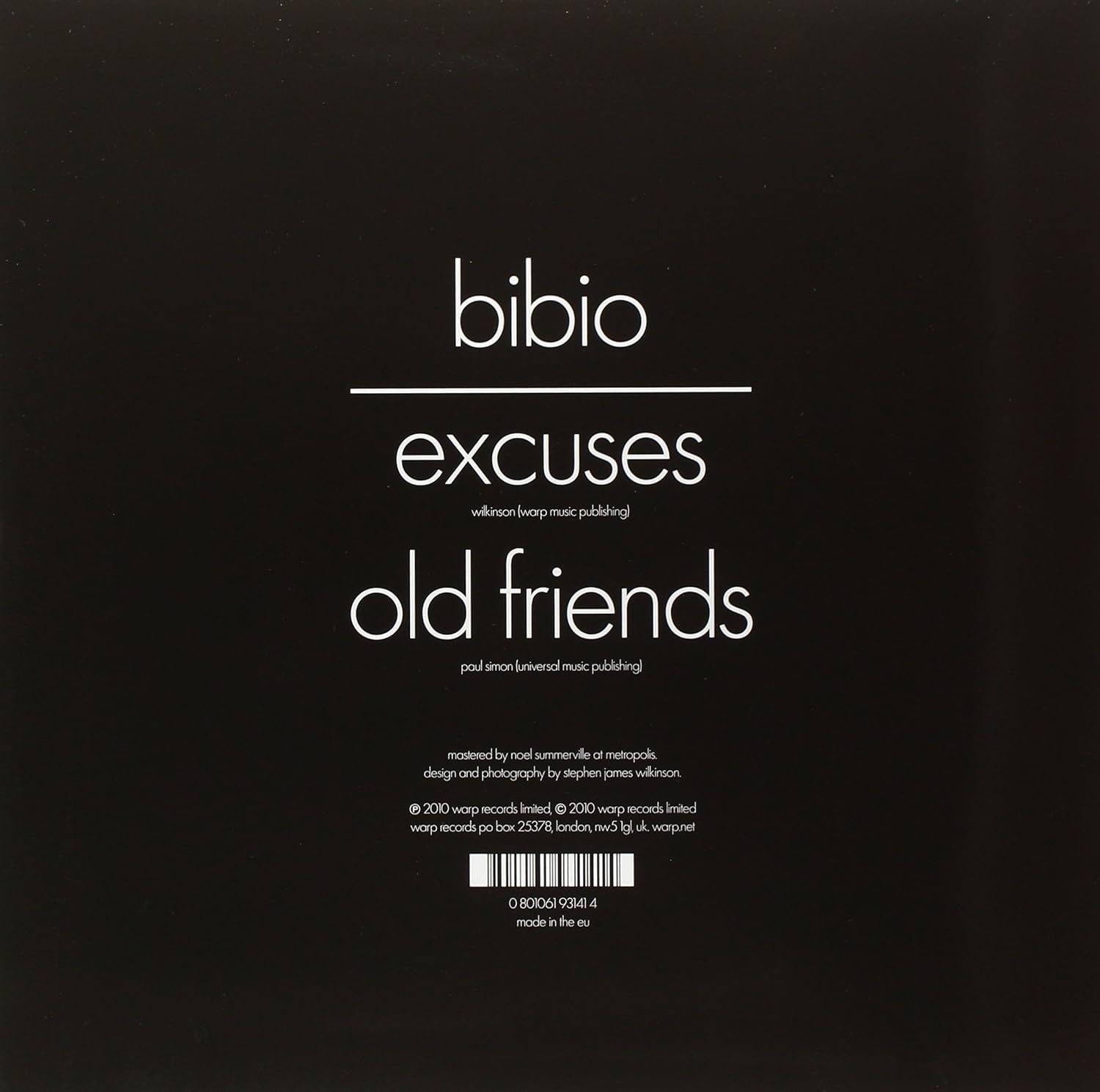Excuses VINYL]