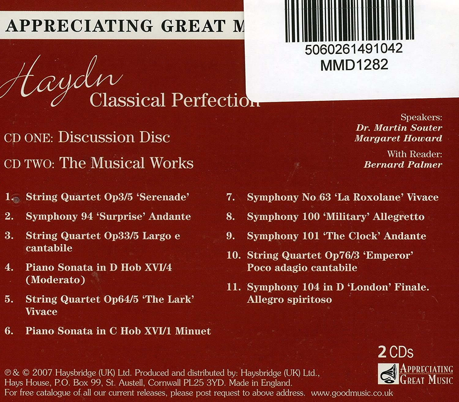 Haydn - Classical Perfection - Appreciating Great Music - 2 CD Set