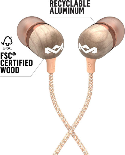 House of Marley Smile Jamaica Wired Noise Isolating Headphones with Microphone - Copper (Pack of 2