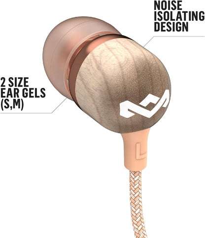 House of Marley Smile Jamaica Wired Noise Isolating Headphones with Microphone - Copper (Pack of 2
