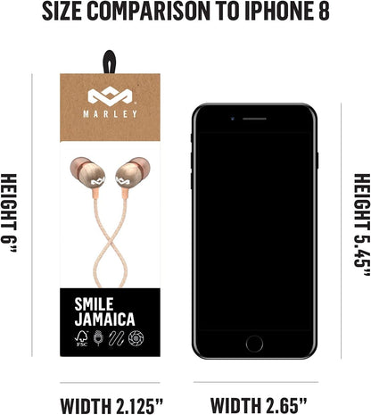 House of Marley Smile Jamaica Wired Noise Isolating Headphones with Microphone - Copper (Pack of 2