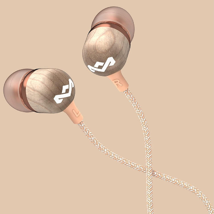 House of Marley Smile Jamaica Wired Noise Isolating Headphones with Microphone - Copper (Pack of 2