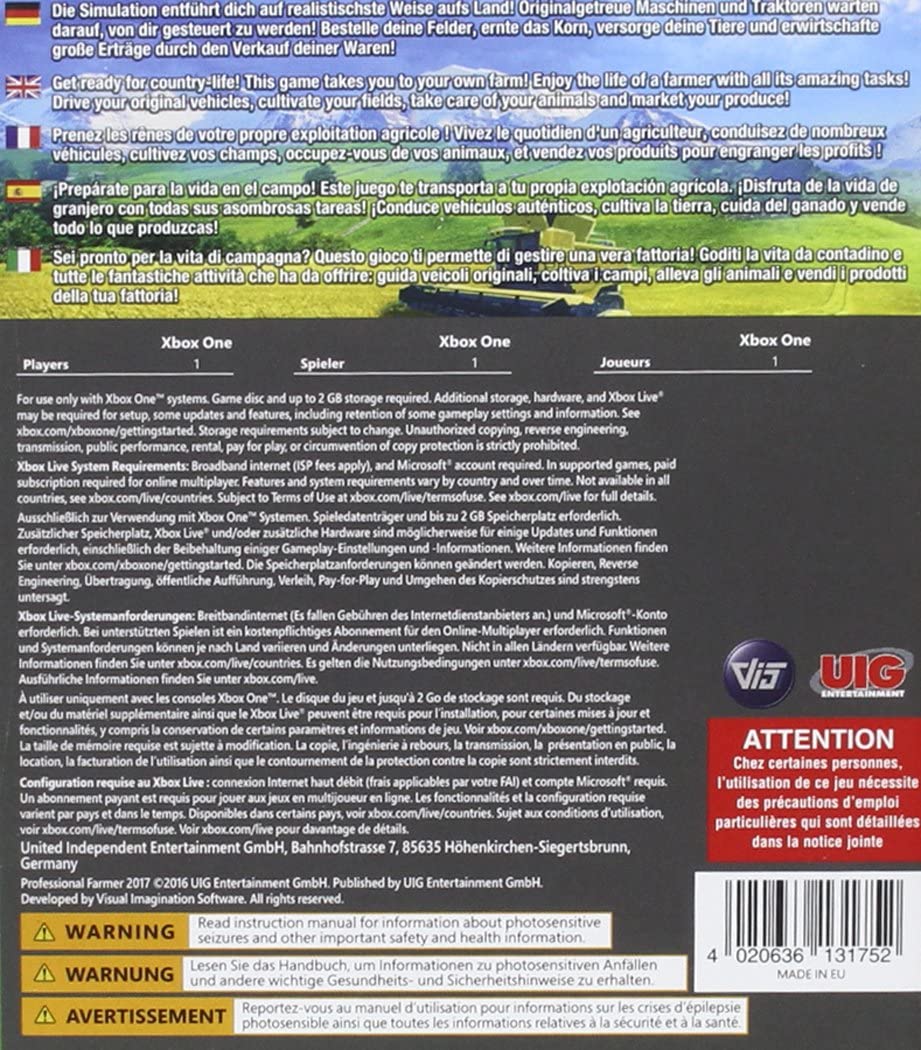 Professional Farmer 2017 (Xbox one) X-Box One