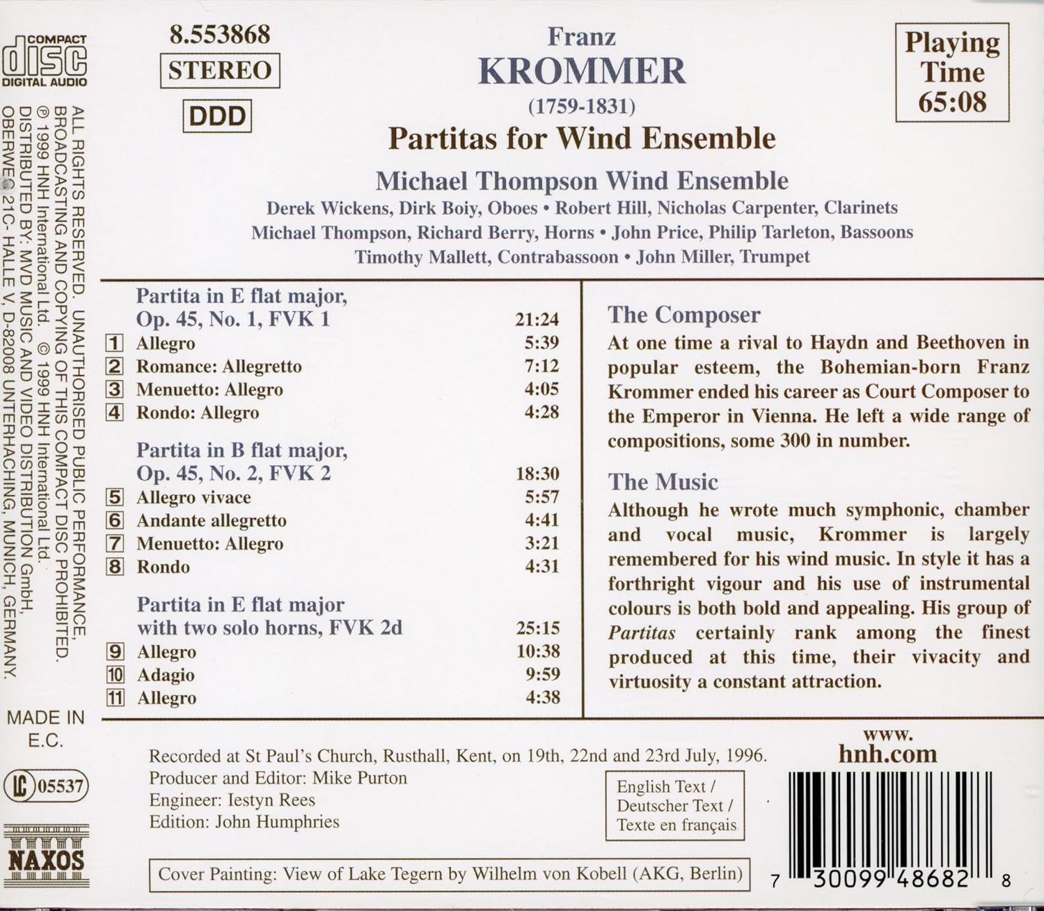 Partitas for Wind Ensemble