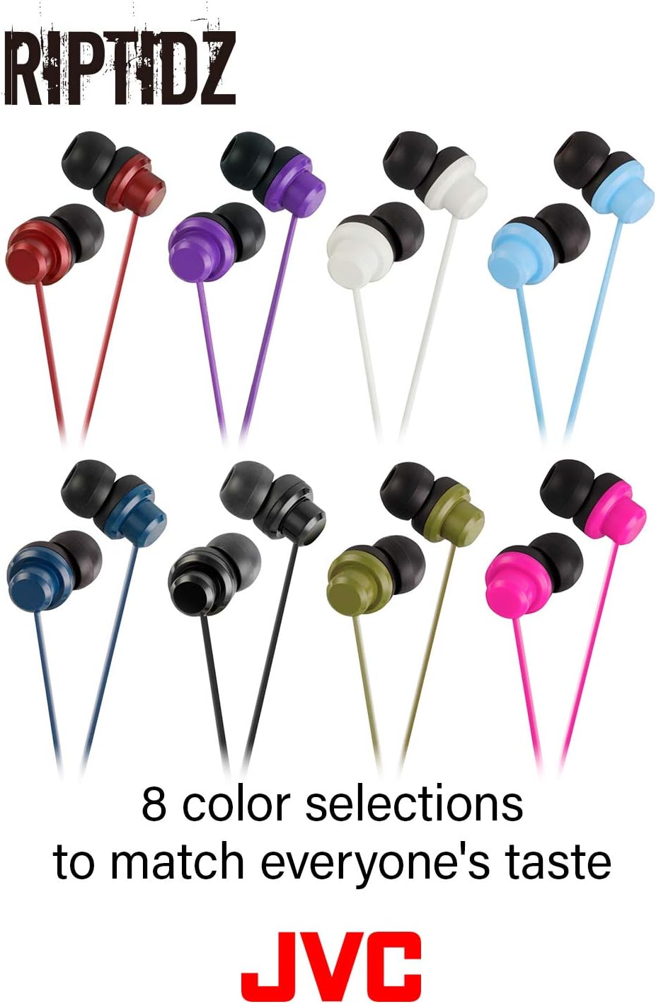 JVC HAFX8P Headphone, Riptidz, In-Ear