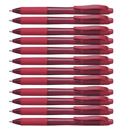 Pentel BL110-BX 1.0 mm Energel Retractable Gel Rollerball Pen - Red (Pack of 12