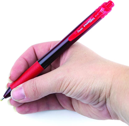 Pentel BL110-BX 1.0 mm Energel Retractable Gel Rollerball Pen - Red (Pack of 12