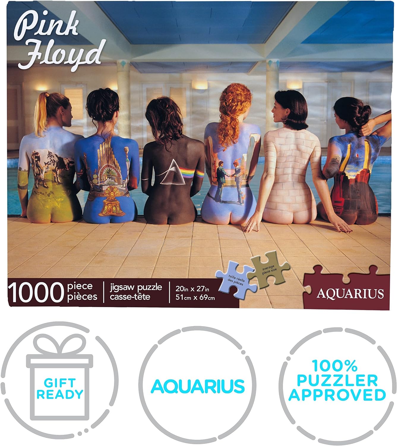 AQUARIUS 65160 Pink Floyd Back Art Jigsaw Puzzle, Multicolored, OSFA