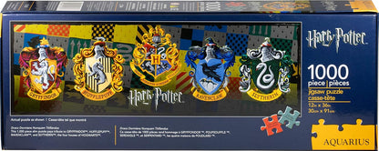 AQUARIUS 73029 Harry Potter-Crests 1000 Piece Slim Jigsaw Puzzle, Multi-Colored