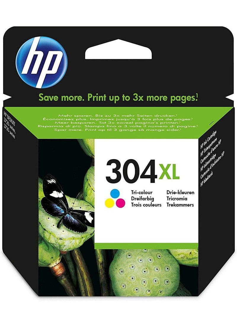 HP N9K07AE 304XL High Yield Original Ink Cartridge, Tri-Color