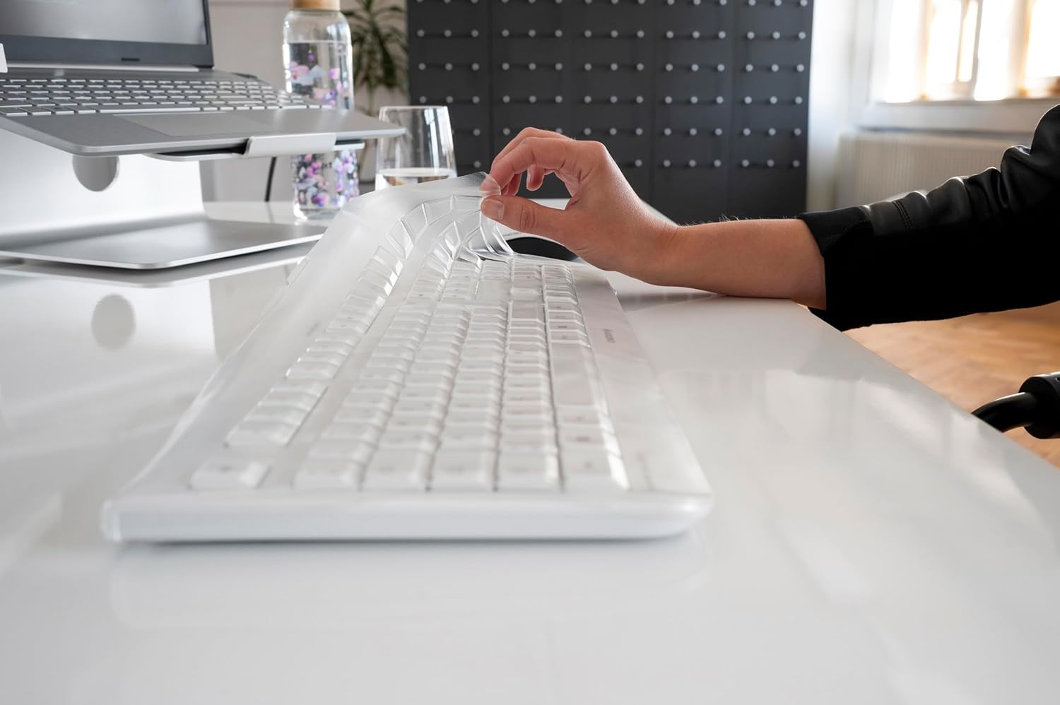 CHERRY WetEx, Flexibe Protective Keyboard Cover for CHERRY G84-4100, Without Windows Keys, Reliable Protection Against Soiling From Liquids, Dust and Foreign Objects