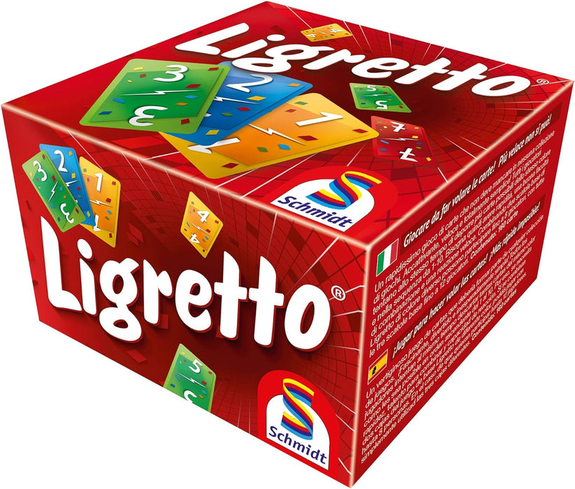 Schmidt Spiele Ligretto: Red – Card Game 2-4 Players – 10 Minutes of Gameplay – Card Games for Family Game Night – Card Games for Kids and Adults Ages 8+ - English Version