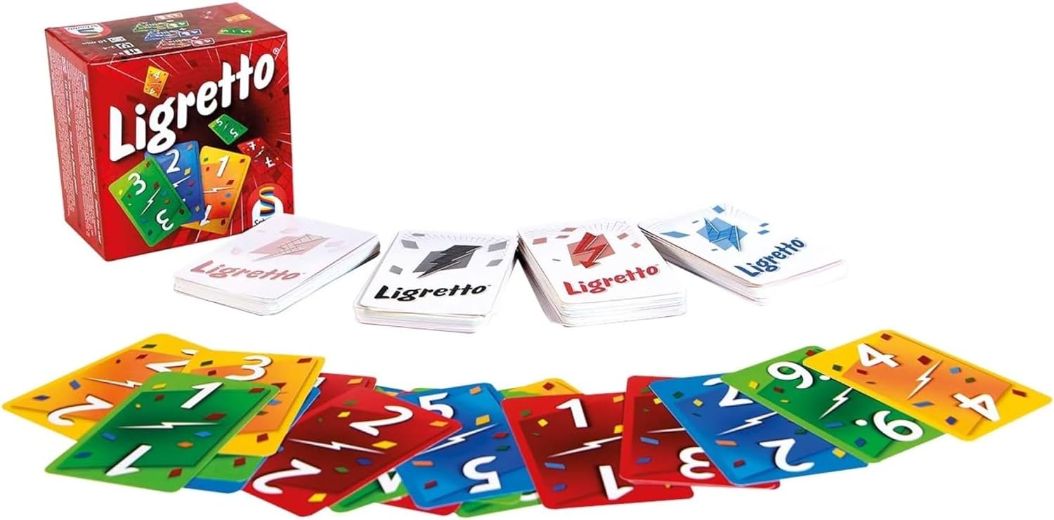 Schmidt Spiele Ligretto: Red – Card Game 2-4 Players – 10 Minutes of Gameplay – Card Games for Family Game Night – Card Games for Kids and Adults Ages 8+ - English Version Ligretto Red
