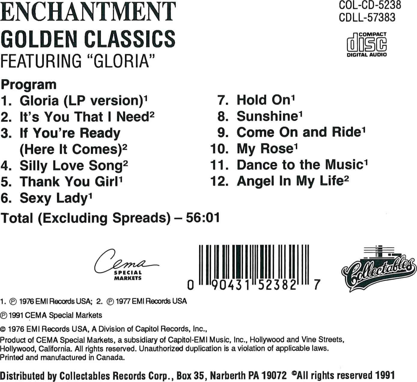Golden Classics Featuring "Gloria"