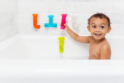 TOMY Boon Pipes Baby Bath Toy | Bath Accessories for Babies and Toddlers | 5 Multicoloured Water Pipes For Bath Time | Suitable For 1, 2, 3 and 4 Year Olds